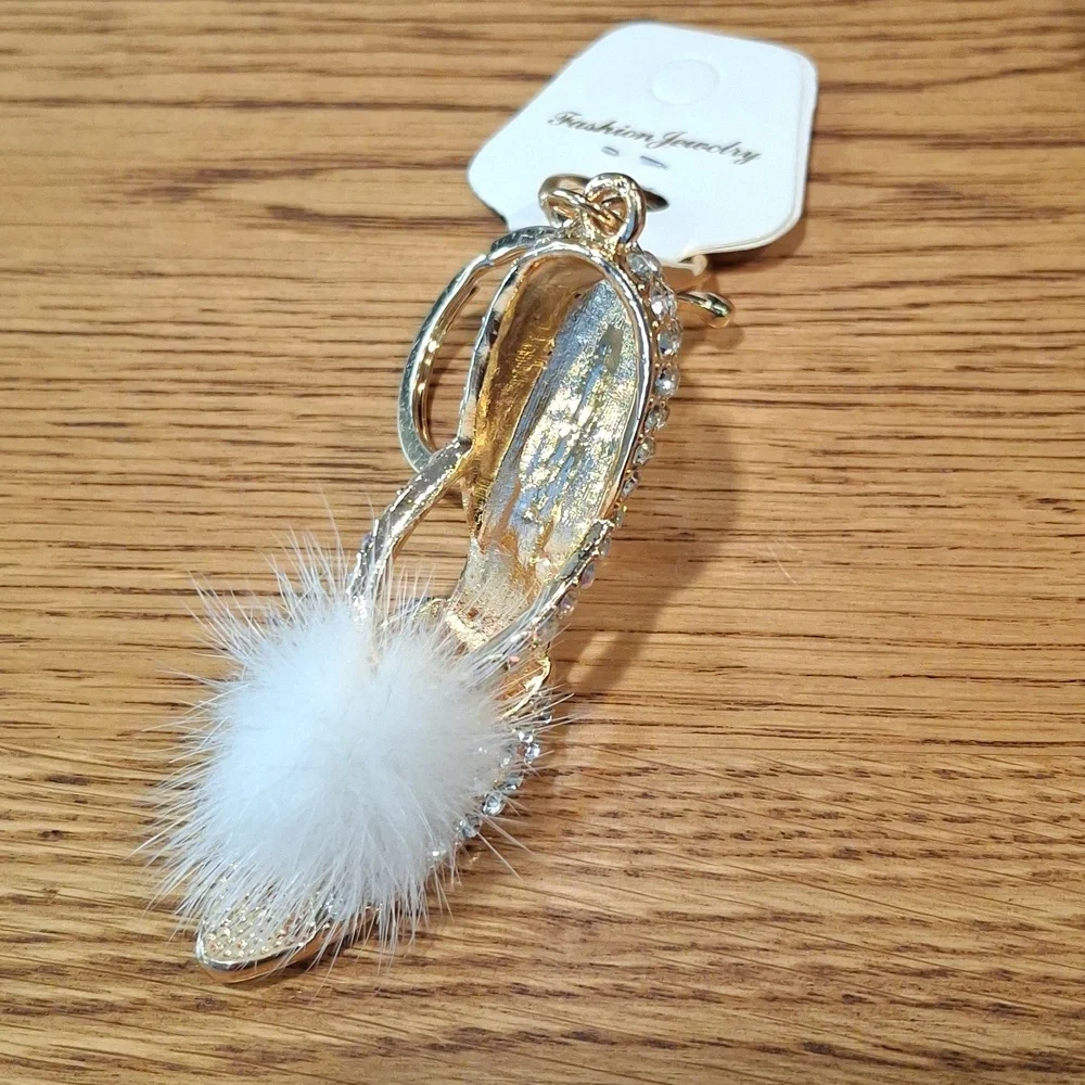 Faux Fur Heel Keychain/Bag Charm